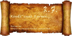 Kovácsai Ferenc névjegykártya